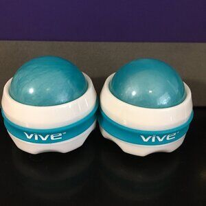 Vive Massage Therapy Ball Rollers Set of 2 (one pair)